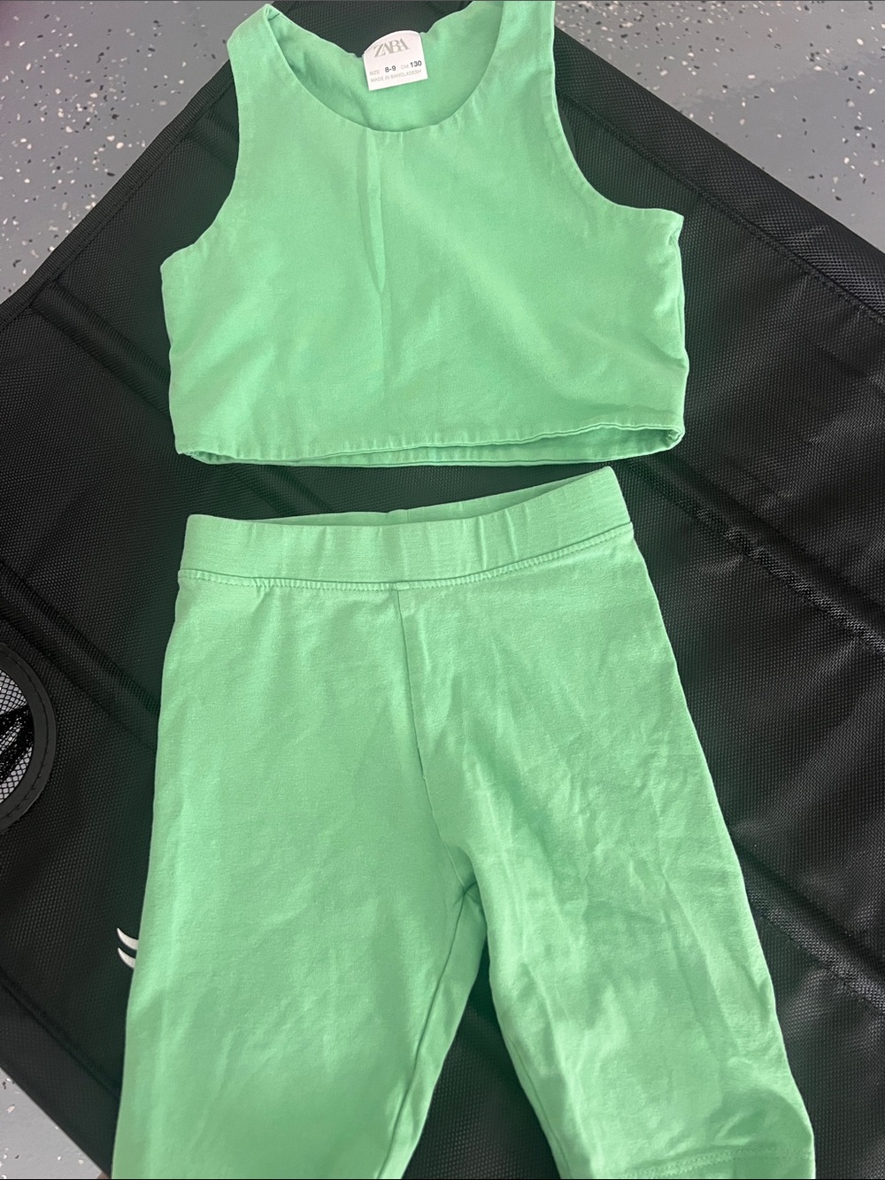 ZARA Light Mint Cropped Tank Top